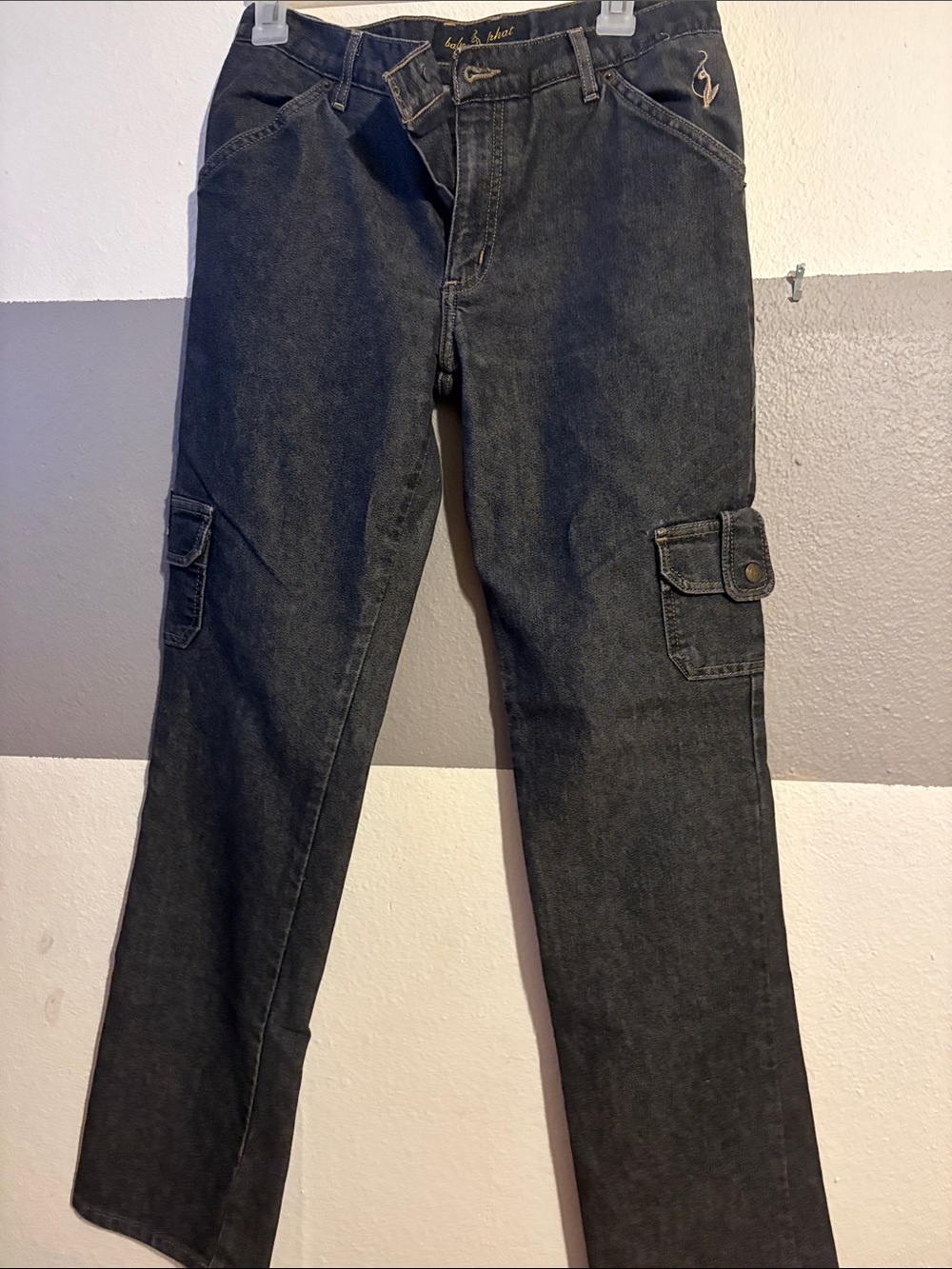Black Cargo Jeans Pants Baby Phat